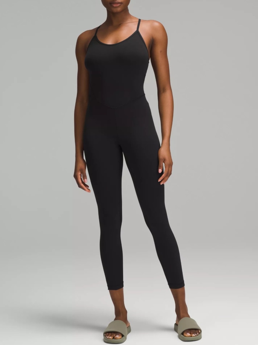 lululemon athletica Black Slim-Strap Performance Jumpsuit